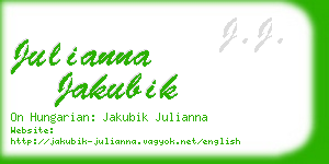 julianna jakubik business card